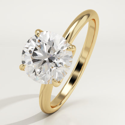 Round Cut Solitaire Lab-Grown Diamond Engagement Ring