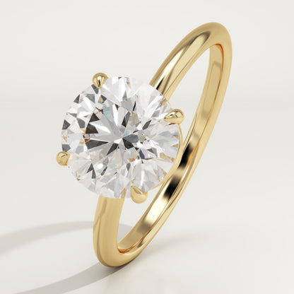 2 CT Round Cut Solitaire Moissanite Engagement Ring