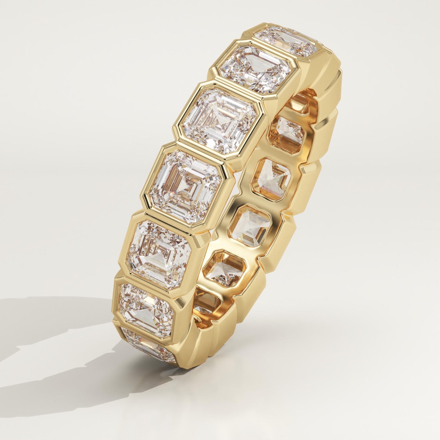 2.25 TCW Asscher Lab-Grown Diamond Full Eternity Wedding Band