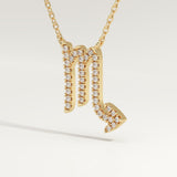 0.093 TCW Round Lab-Grown Diamond Virgo Zodiac Necklace