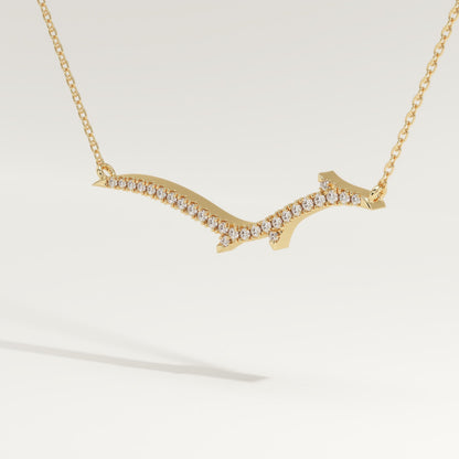 0.123 TCW Round Lab-Grown Diamond Nature Inspired Necklace