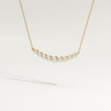 0.413 TCW Round Lab-Grown Diamond Curved Necklace