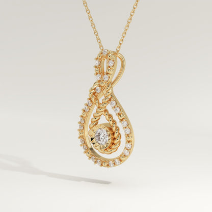 0.11 TCW Round Lab-Grown Diamond Multi Stone Necklace