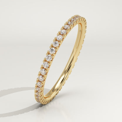0.33 TCW Round Lab-Grown Diamond Full Eternity Wedding Band