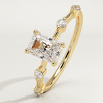 2.0 CT Radiant Cut Dainty Pave Lab-Grown Diamond Engagement Ring