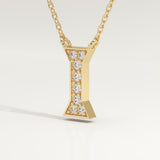 0.083 TCW Round Lab-Grown Diamond I Initial Necklace