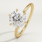 2.0 CT Round Cut Solitaire Lab-Grown Diamond Engagement Ring