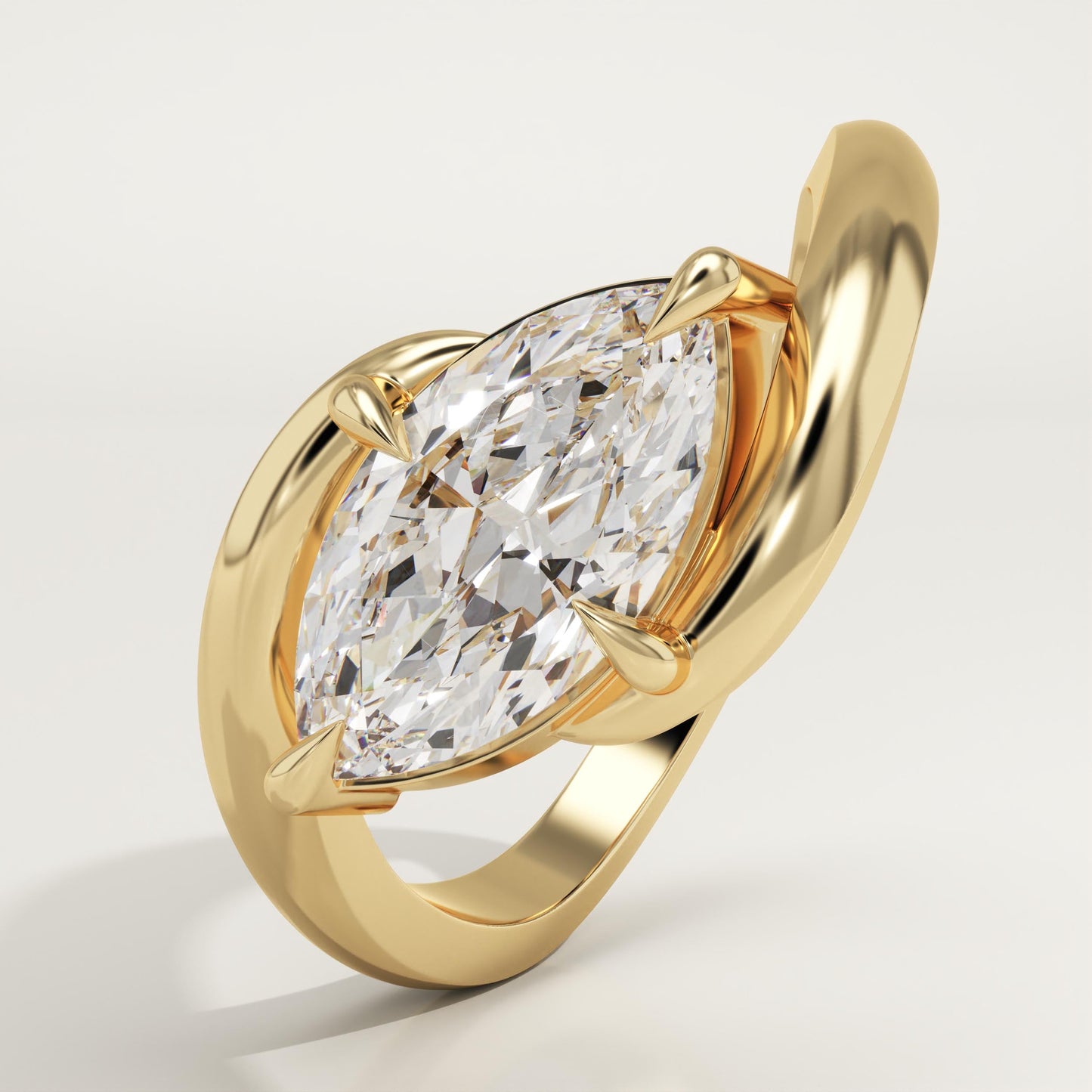 Marquise Cut Solitaire Lab-Grown Diamond Engagement Ring