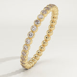 0.7 TCW Round Cut Lab-Grown Diamond Full Eternity Bezel Wedding Band