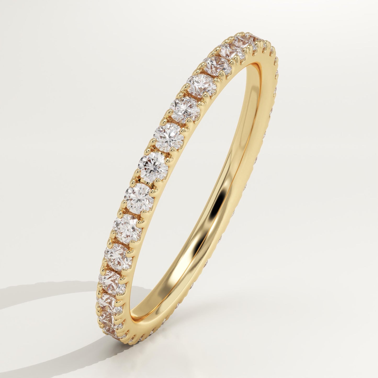 0.74 TCW Round Lab-Grown Diamond Full Eternity Wedding Band