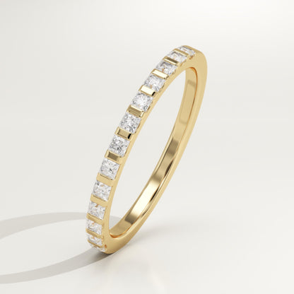 0.27 TCW Princess Lab-Grown Diamond Half Eternity Wedding Band