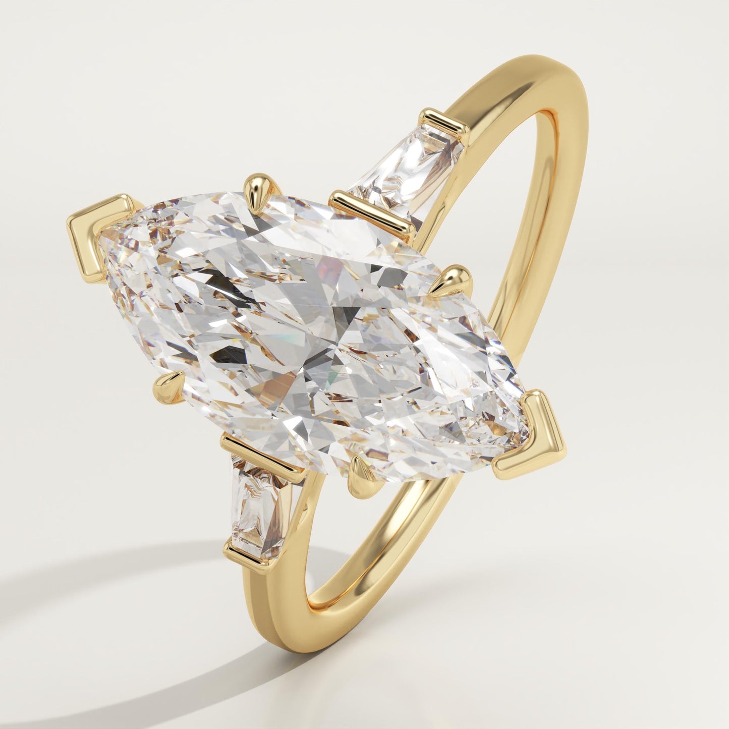 2 CT Marquise Cut Three Stone Moissanite Engagement Ring