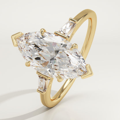 2 CT Marquise Cut Three Stone Moissanite Engagement Ring