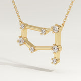 0.18 TCW Round Lab-Grown Diamond Gemini Constellation Necklace