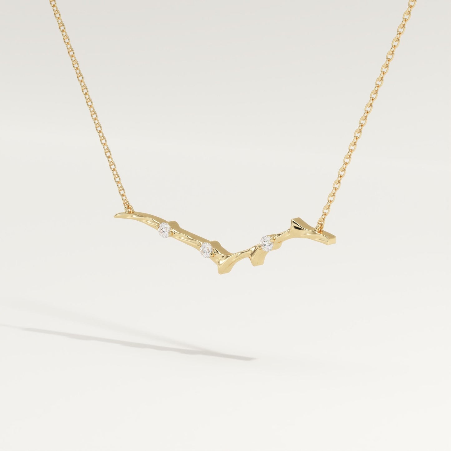 0.7 TCW Round Lab-Grown Diamond Charm Necklace