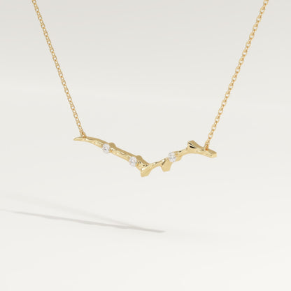 0.7 TCW Round Lab-Grown Diamond Charm Necklace