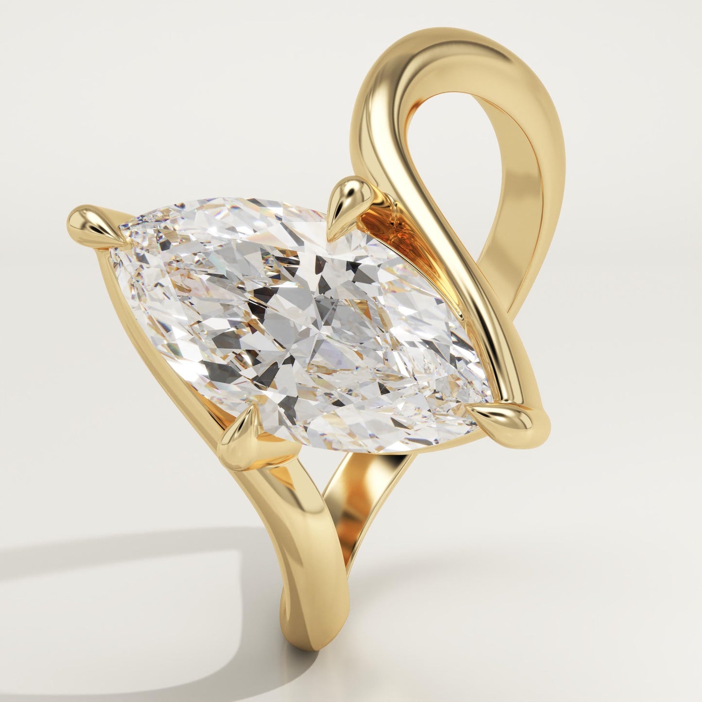 Marquise Cut Solitaire Lab-Grown Diamond Engagement Ring