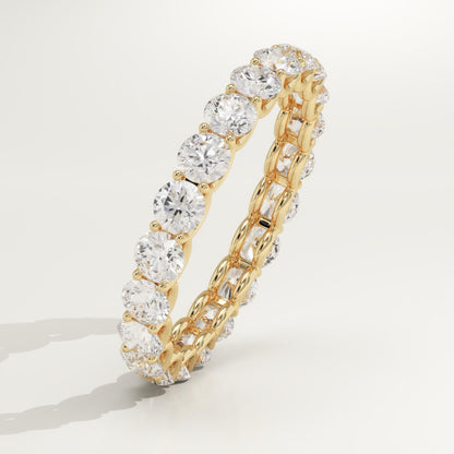 2.1 TCW Round Lab-Grown Diamond Full Eternity Wedding Band