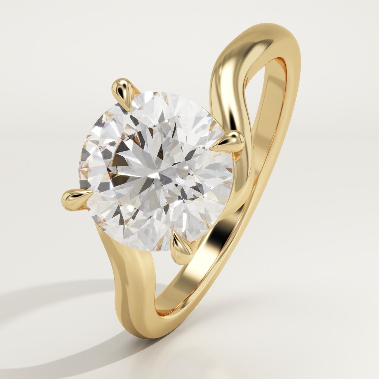 Round Cut Solitaire Lab-Grown Diamond Engagement Ring