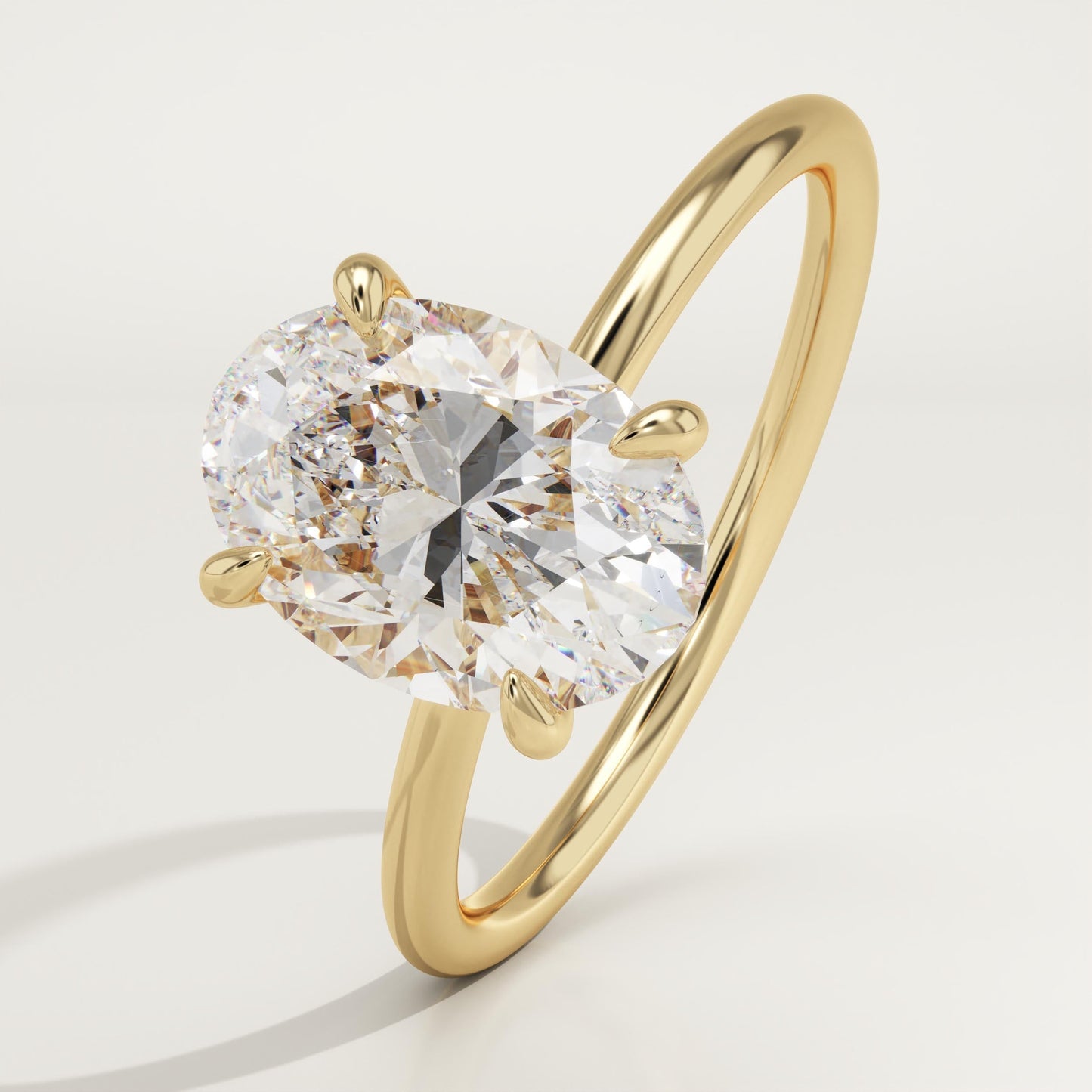Oval Cut Solitaire Lab-Grown Diamond Engagement Ring