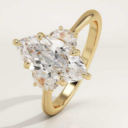 1.75 CT Marquise Cut Three Stone Moissanite Engagement Ring