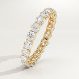 2.1 TCW Round Cut Lab-Grown Diamond Full Eternity Wedding Band