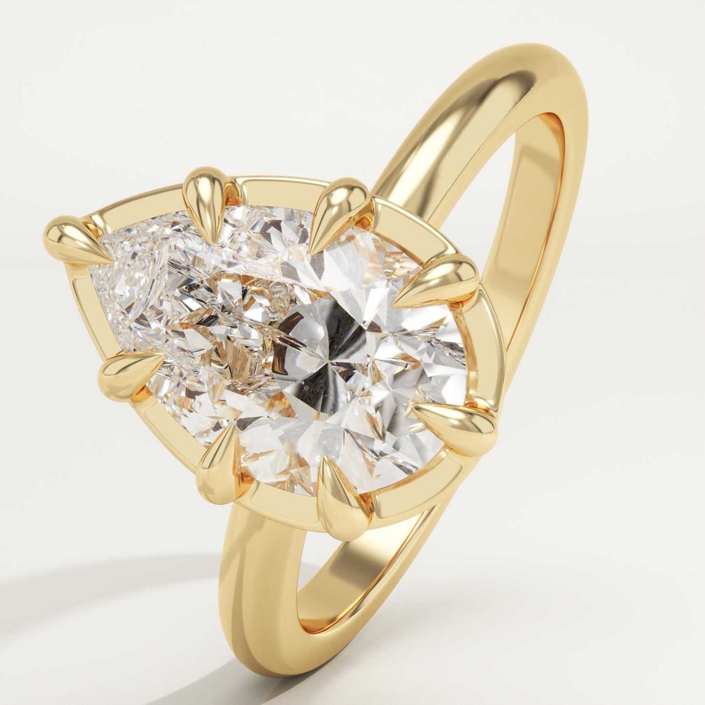 Pear Cut Solitaire Lab-Grown Diamond Engagement Ring
