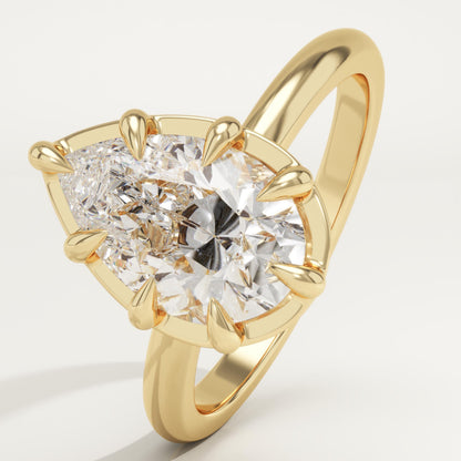 Pear Cut Solitaire Lab-Grown Diamond Engagement Ring