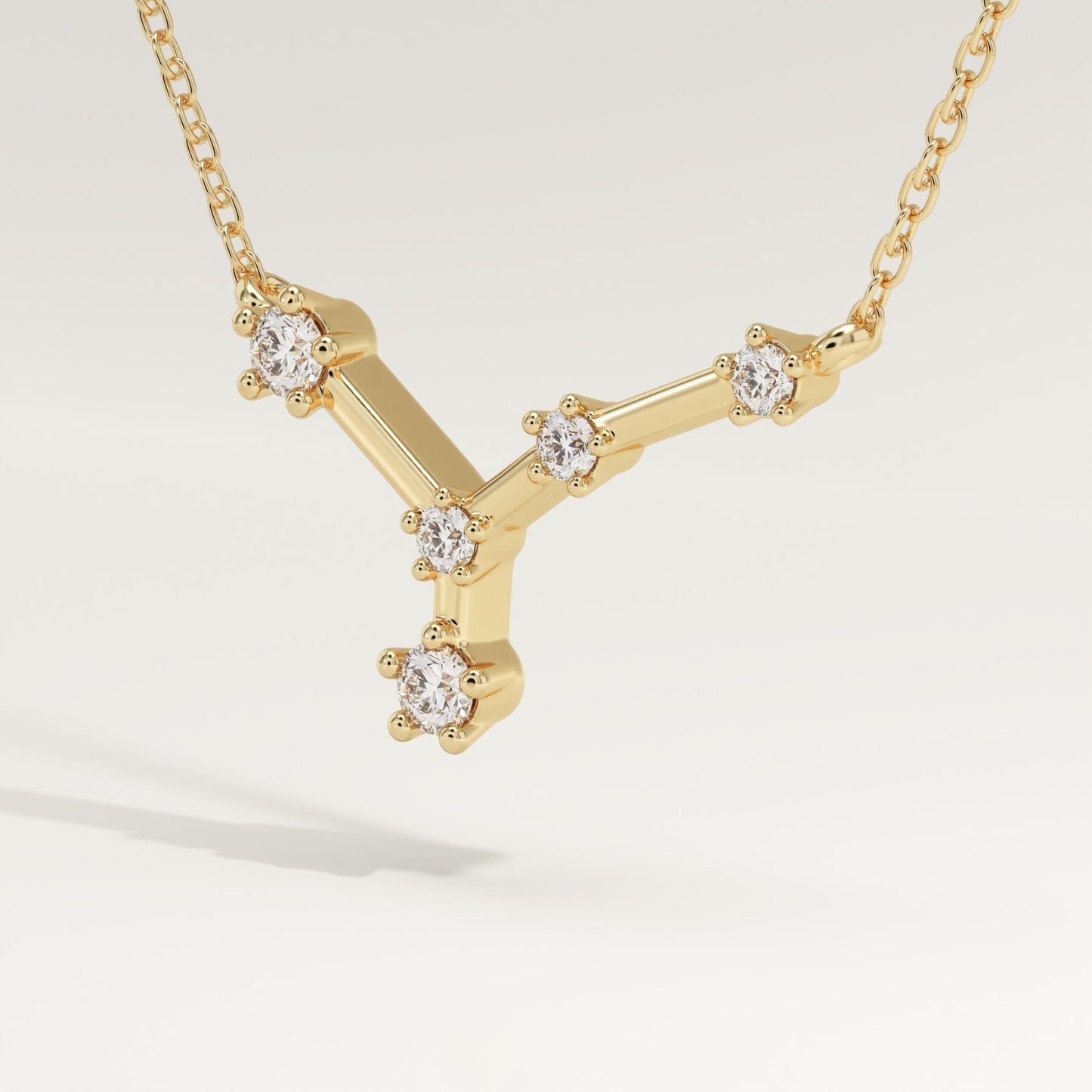 0.116 TCW Round Lab-Grown Diamond Cancer Constellation Necklace