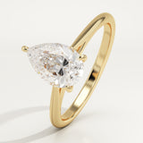 2.0 CT Pear Cut Solitaire Lab-Grown Diamond Engagement Ring