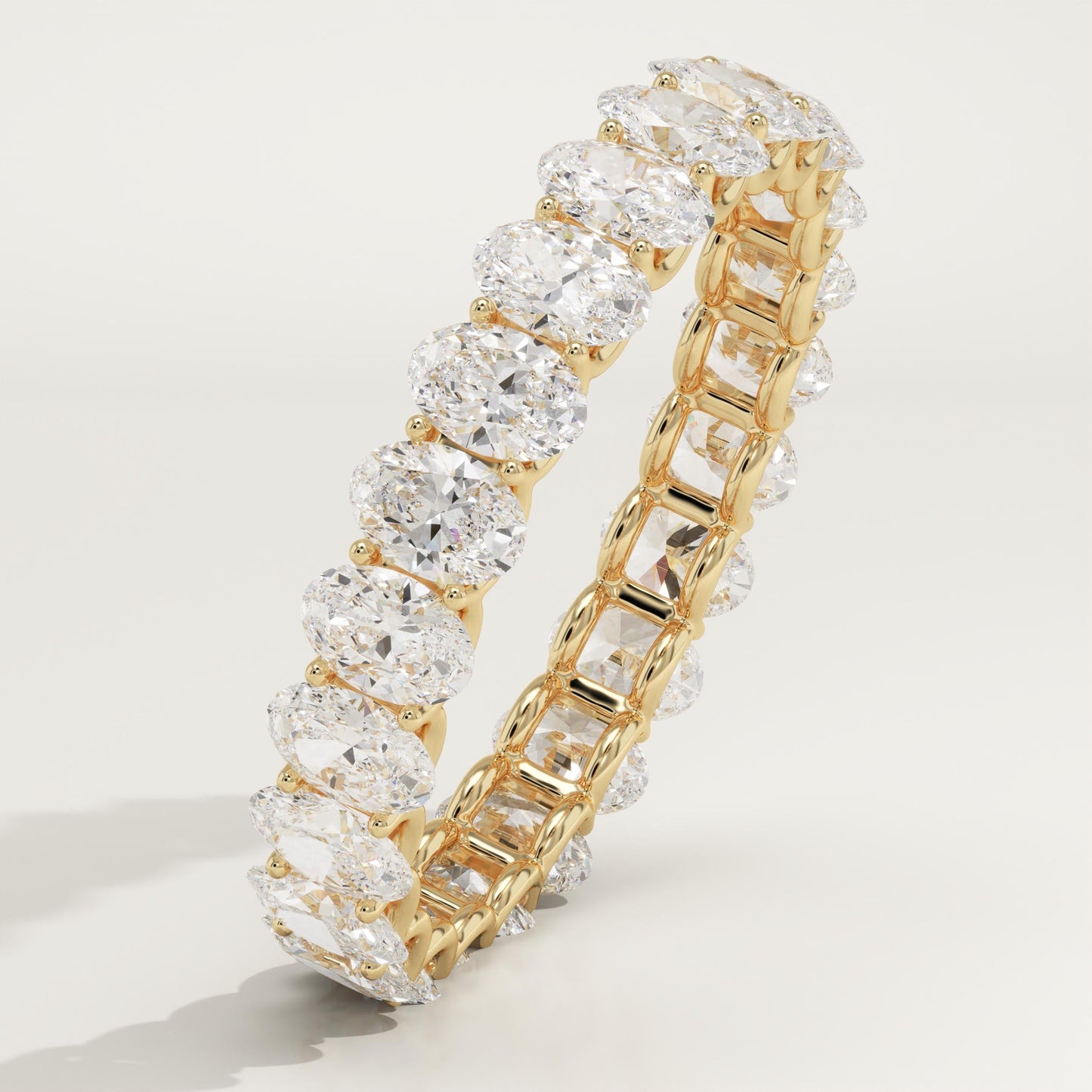 3.15 TCW Oval Lab-Grown Diamond Full Eternity Wedding Band