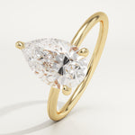 2.0 CT Pear Cut Solitaire Lab-Grown Diamond Engagement Ring