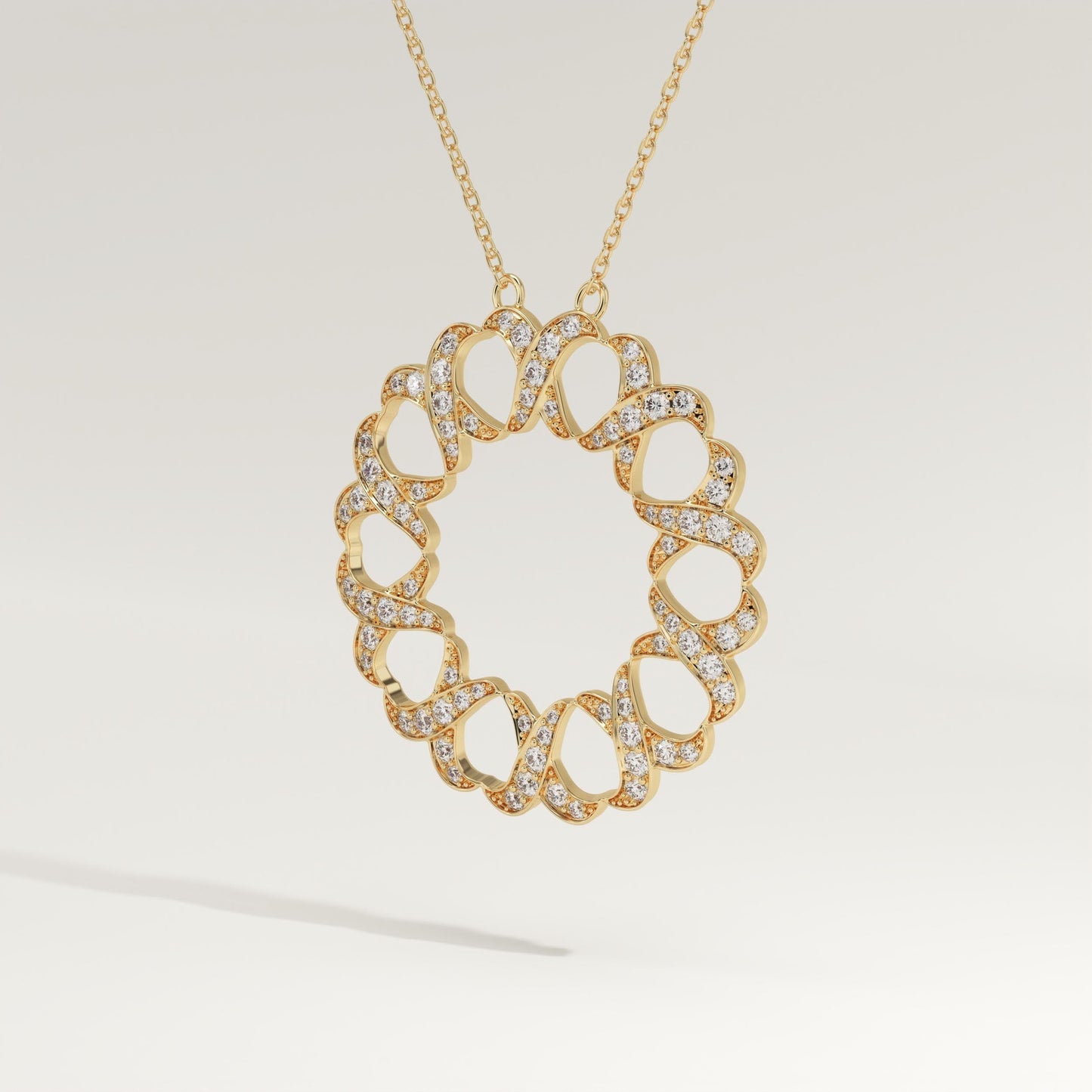 0.302 TCW Round Lab-Grown Diamond Charm Necklace