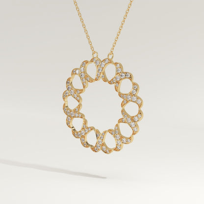 0.302 TCW Round Lab-Grown Diamond Charm Necklace