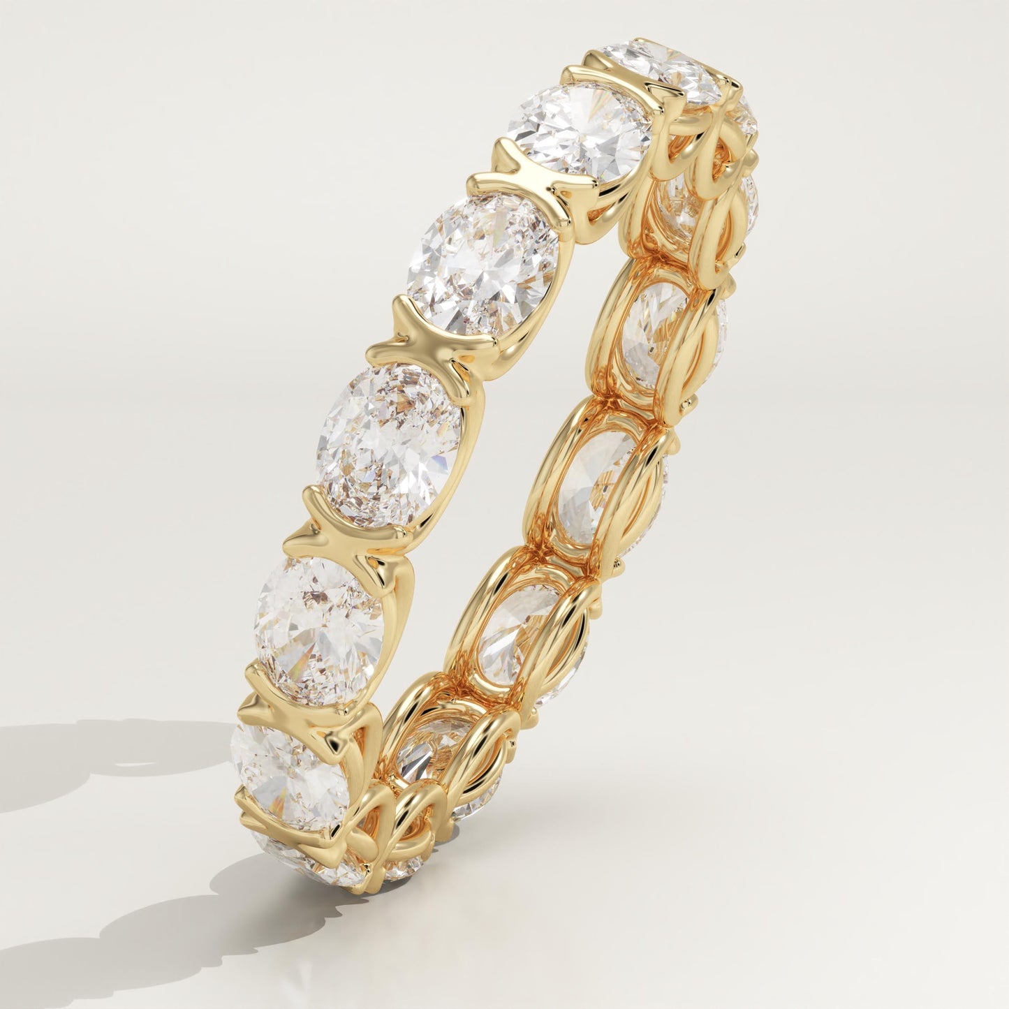 2.25 TCW Oval Lab-Grown Diamond Full Eternity Wedding Band