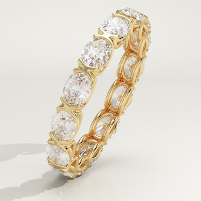 2.25 TCW Oval Lab-Grown Diamond Full Eternity Wedding Band