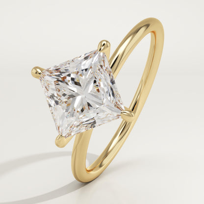East West Princess Cut Solitaire Lab-Grown Diamond Engagement Ring