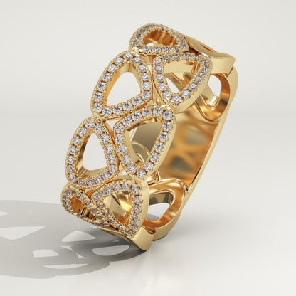 0.32 TCW Round Lab-Grown Diamond Multi Stone Wedding Band