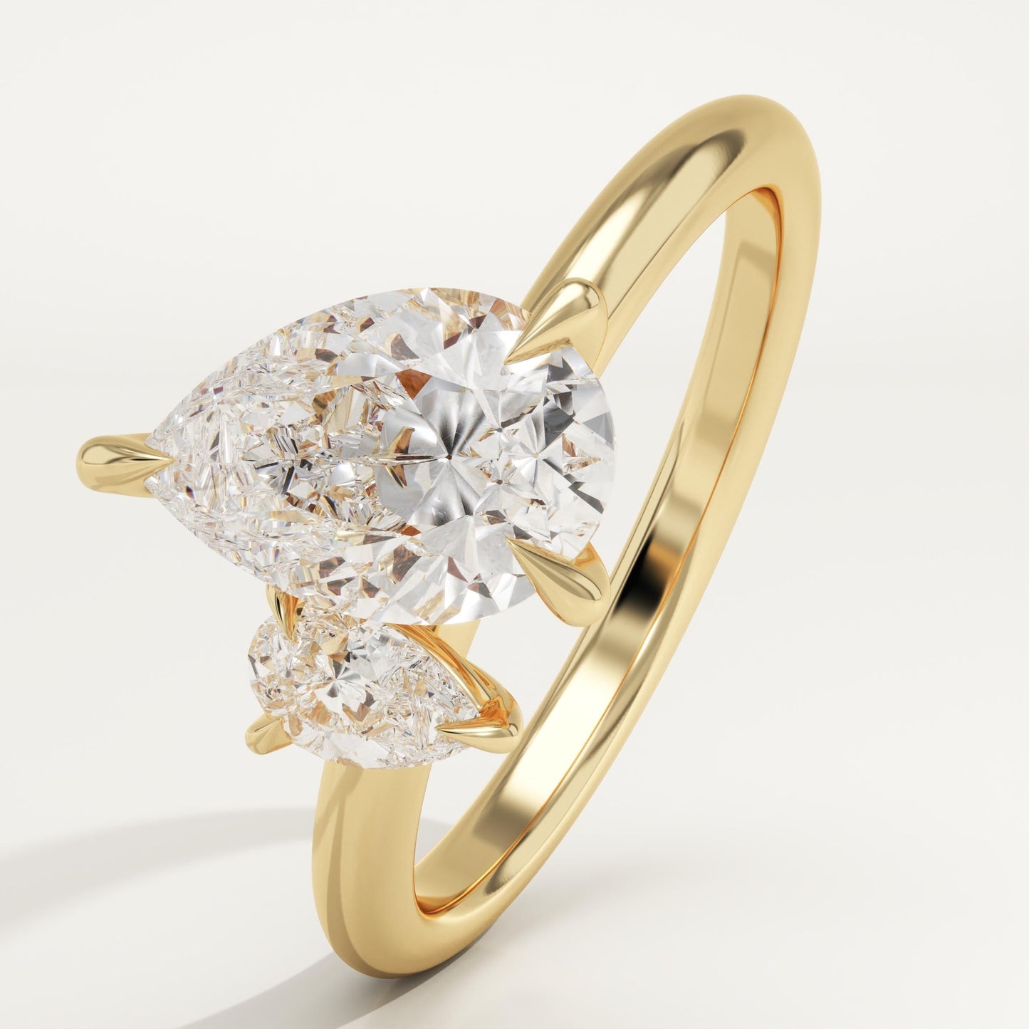 1.5 TCW Pear Cut Toi Et Moi Lab-Grown Diamond Engagement Ring
