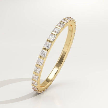 0.54 TCW Princess Lab-Grown Diamond Full Eternity Wedding Band