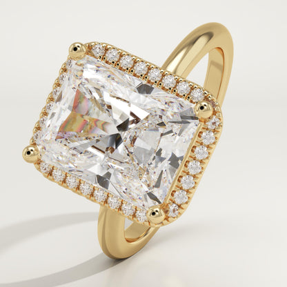 Radiant Cut Halo Lab-Grown Diamond Engagement Ring