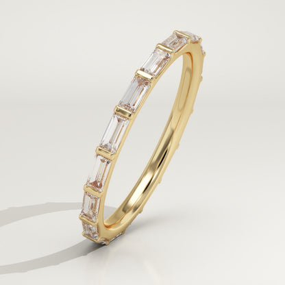 1.61 TCW Baguette Lab-Grown Diamond Full Eternity Wedding Band