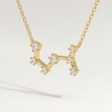 0.085 TCW Round Lab-Grown Diamond Scorpio Constellation Necklace