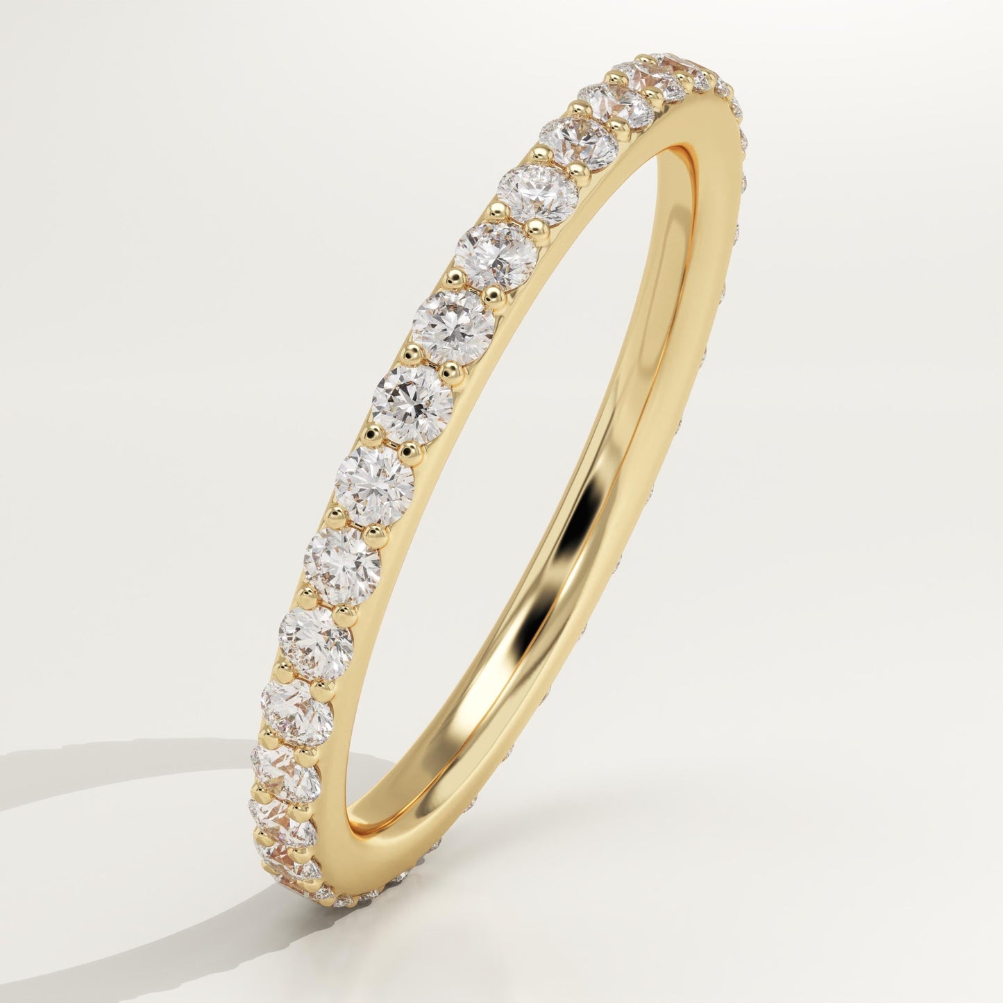 0.74 TCW Round Lab-Grown Diamond Full Eternity Wedding Band