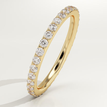 0.74 TCW Round Lab-Grown Diamond Full Eternity Wedding Band