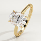 2.0 CT Oval Cut Solitaire Lab-Grown Diamond Engagement Ring