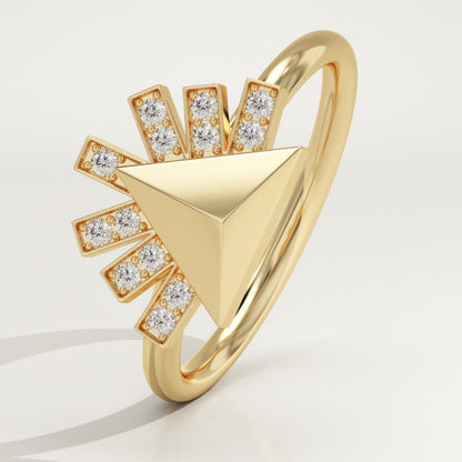 0.13 TCW Round Lab-Grown Diamond Unique Wedding Band