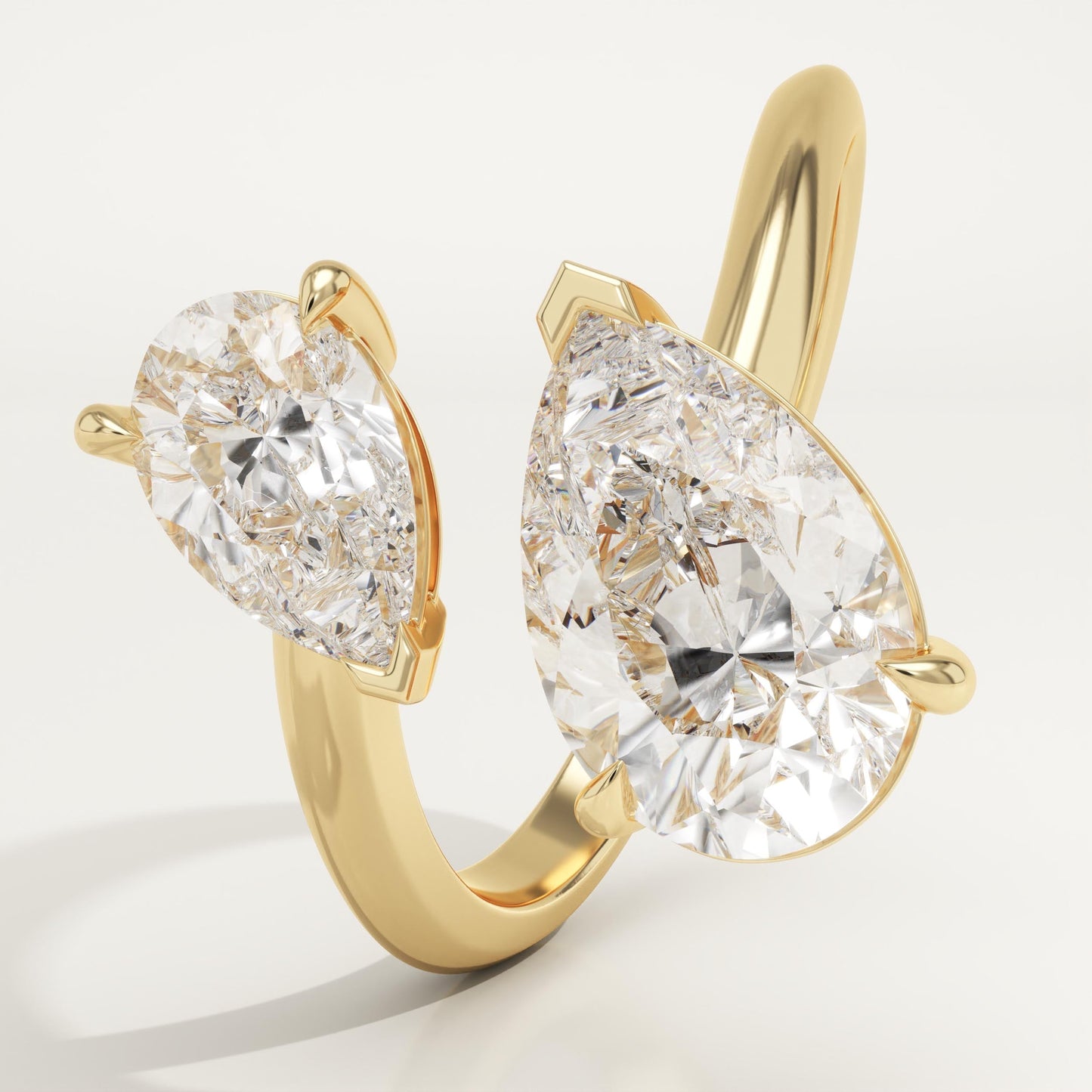 2.75 TCW Pear Cut Toi Et Moi Lab-Grown Diamond Engagement Ring