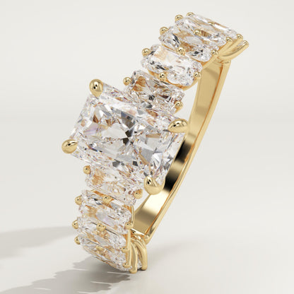 Radiant Cut Pave Lab-Grown Diamond Engagement Ring
