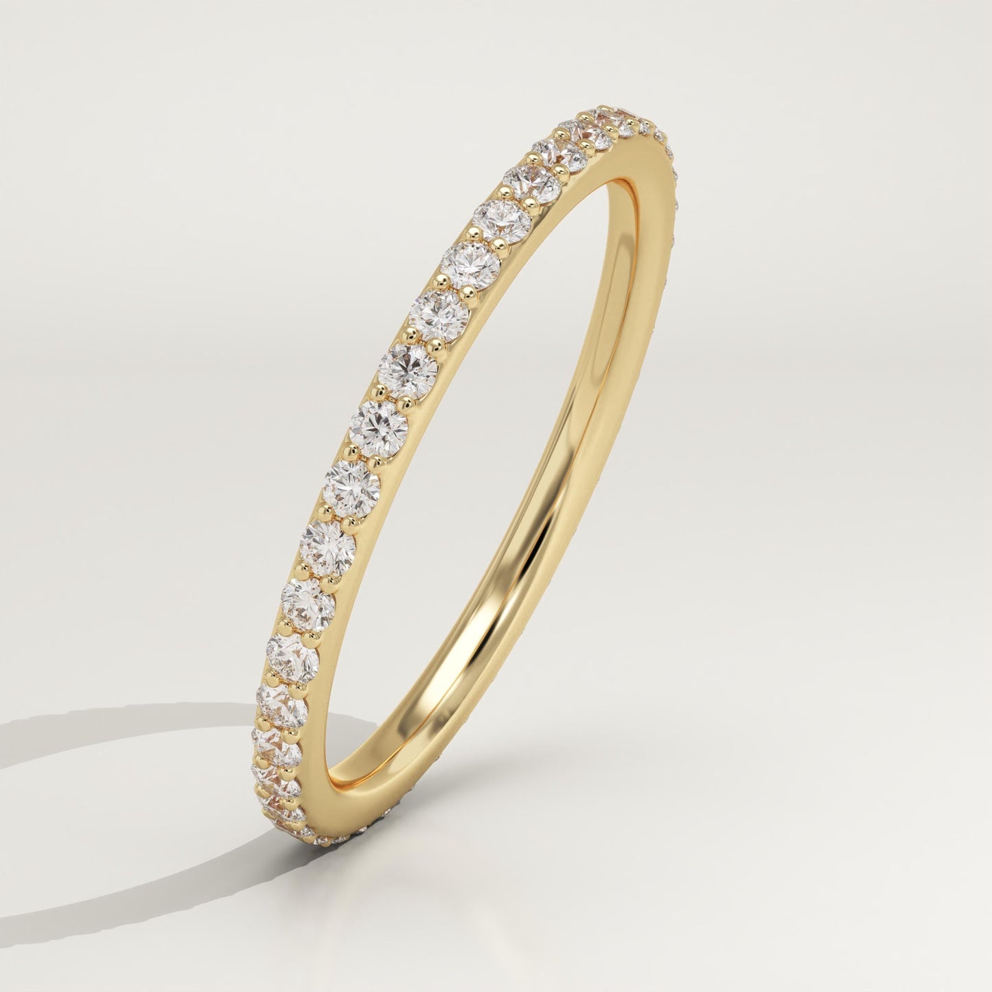 0.59 TCW Round Lab-Grown Diamond Full Eternity Wedding Band